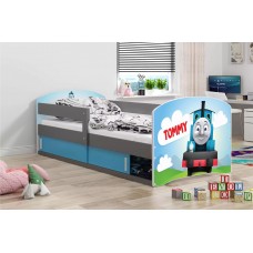 Bērnu gulta ar matraci LUKI 160x80 pelēks/tommy